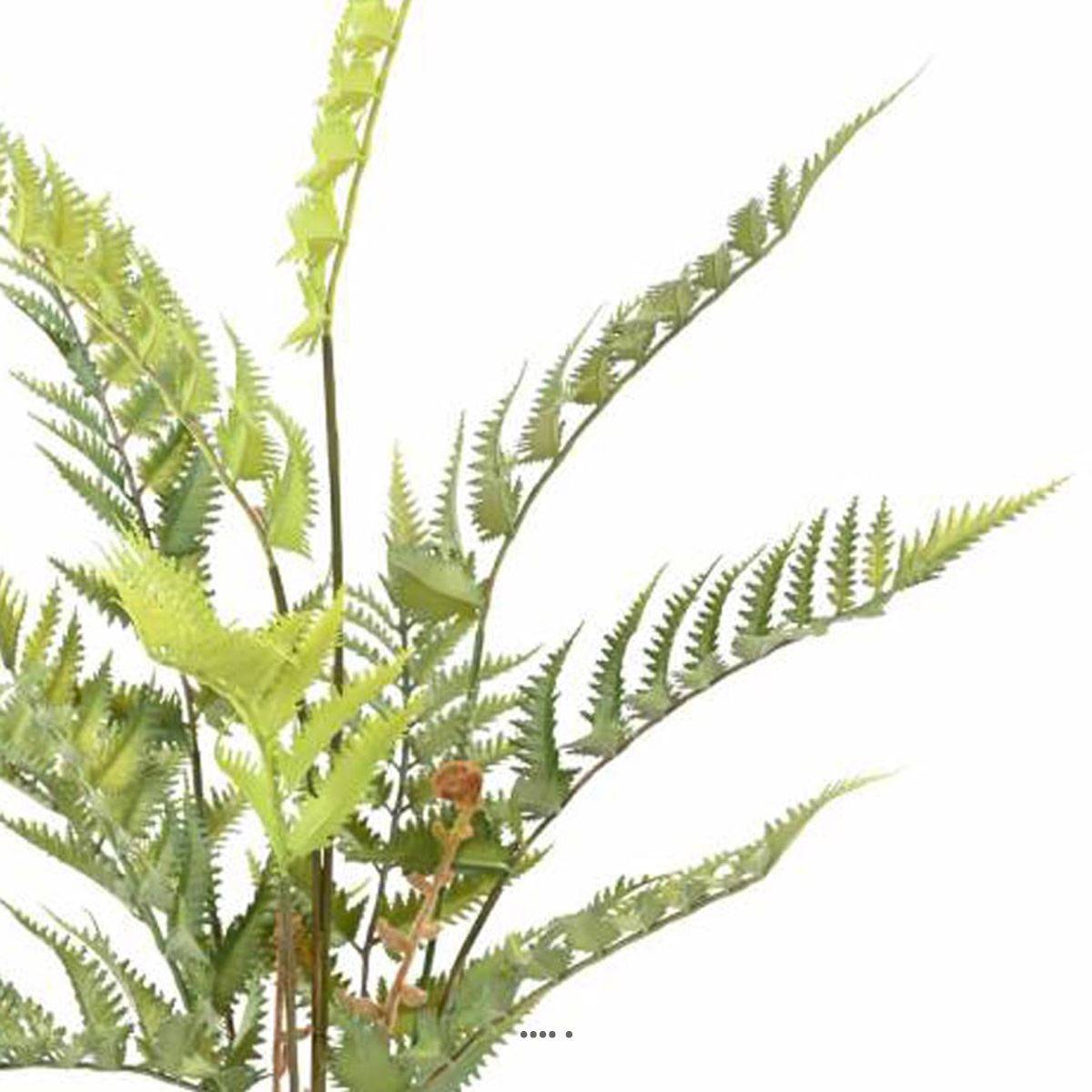 Artificielles - Magnifique fougère des bois artificielle H 65 cm verte en pot - Imagen 3