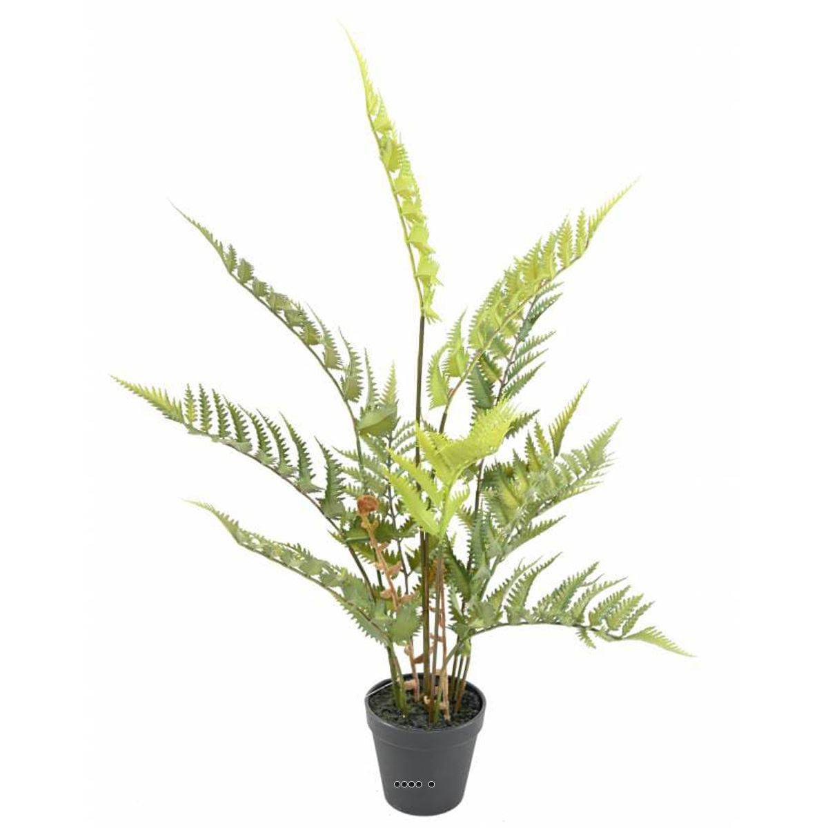 Artificielles - Magnifique fougère des bois artificielle H 65 cm verte en pot - Imagen 2
