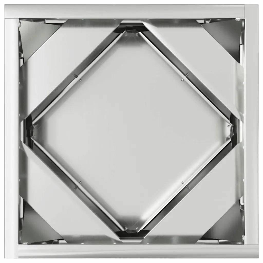 Helloshop26 - Jardinière carrée style moderne extérieur 30 x 30 x 30 cm design épuré en acier argent - Image 3