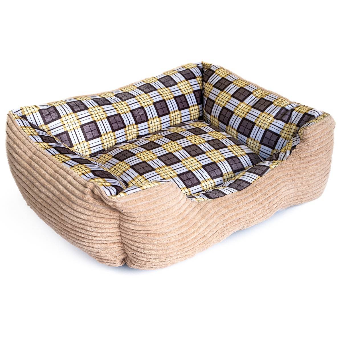 Panier pour Chien et Chat BEIGE Coussin Anti Stress Chiot Lit Confortable Lavable KZ GARDEN - Imagen 3