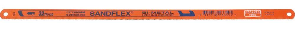 Lame de scie à main Sandflex 300mm 32 dents par pouce - BAHCO - 3906-300-32-100 - Imagen 2