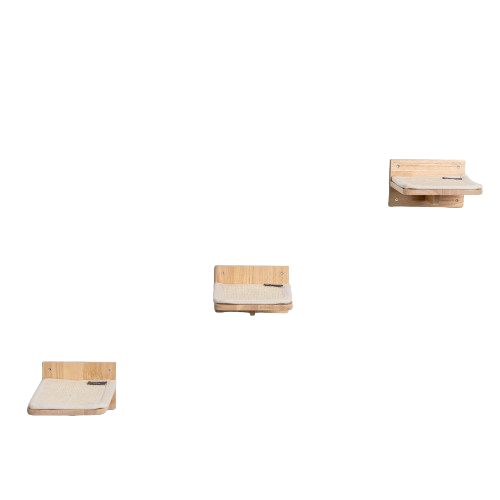 Rhr Concepts Bv - Meubles muraux escalade chat - Plateaux muraux - Lot de 3 (Beige) - RHR Concepts BV - Imagen 1
