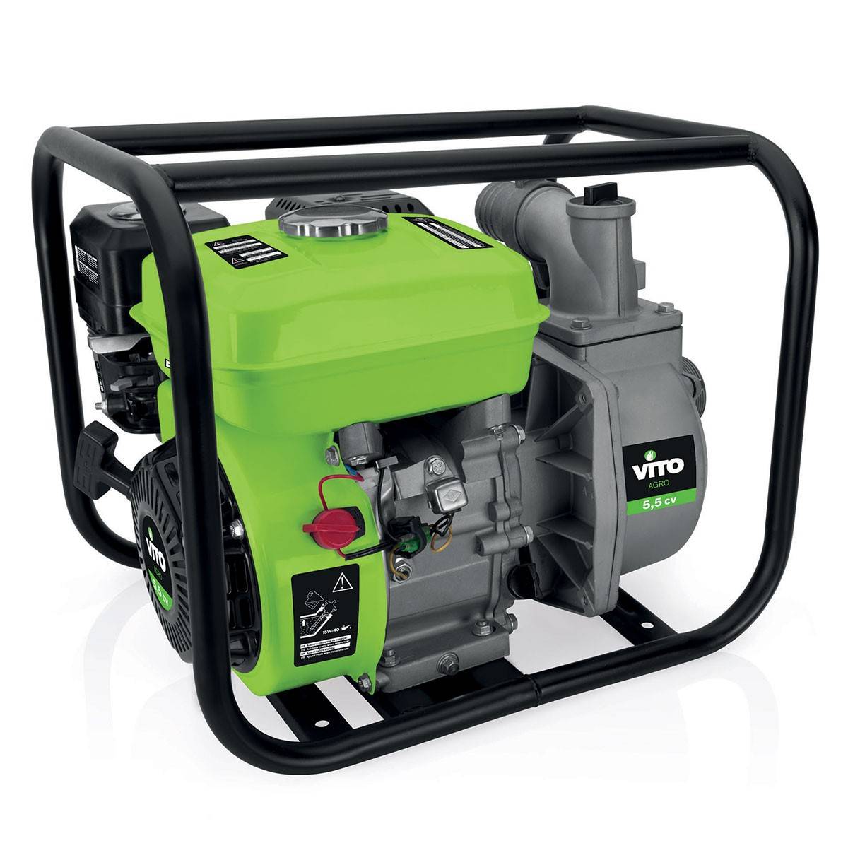 Pompe à eau thermique 5.5 CV 163 cm³ Motopompe Autonomie 3h Débit 30m³/h Raccord 50 mm VITO - Imagen 1