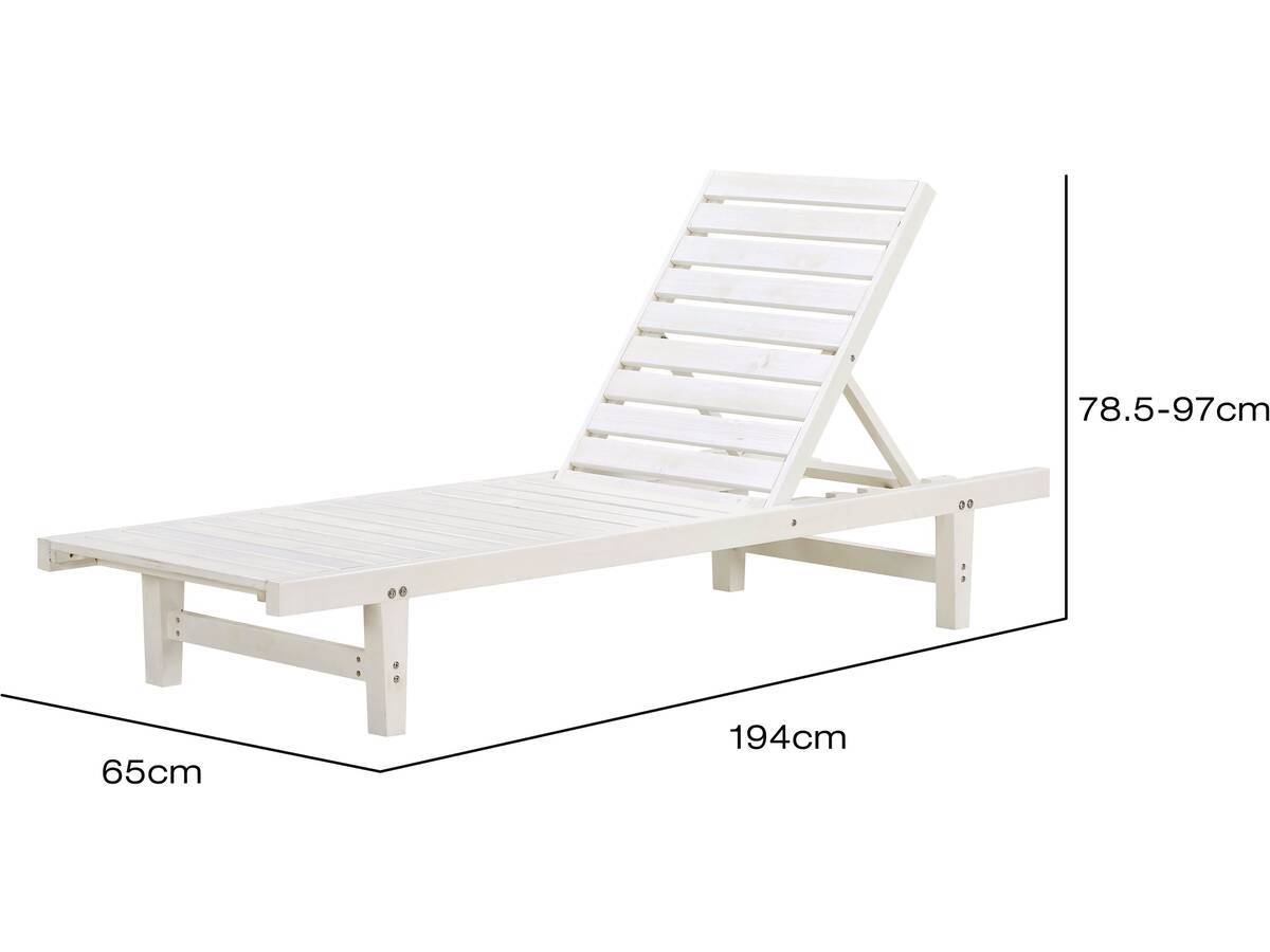 Habitat Et Jardin - Bain De Soleil En Bois "rawai" - Blanc -habitat Et Jardin - Imagen 4