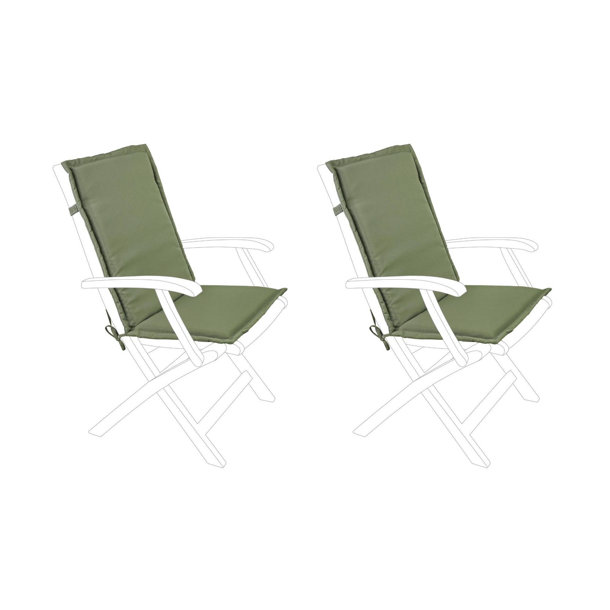 Autre - Coussins pour fauteuil de jardin non inclinable (lot de 2) - CANCALE - Imagen 2