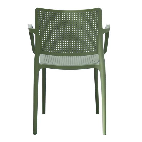 Oviala - Lot de 4 chaises de terrasse en plastique vert cactus Riga - Oviala - Image 4