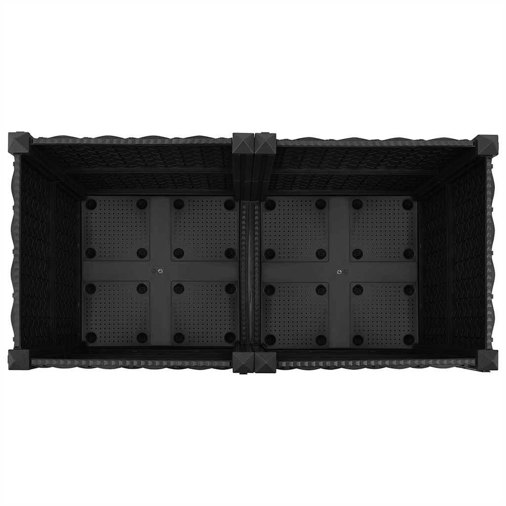 Carré potager surélevé 80x40 cm polypropylène pour terrasse et jardin Noir – ComfortXL Outdoor Living - Image 6
