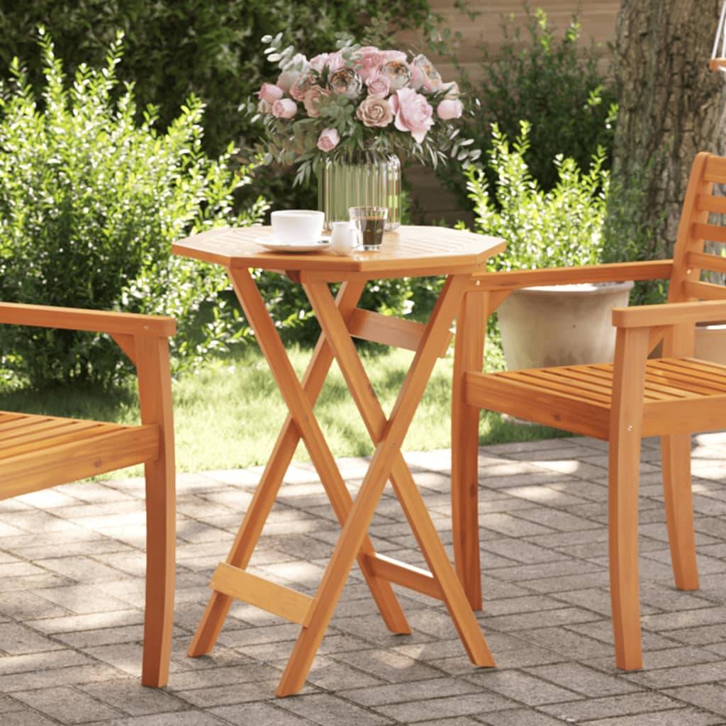 PANGIVO - Table pliable de jardin bois d'acacia massif Ø60x75 cm - PANGIVO - Image 1