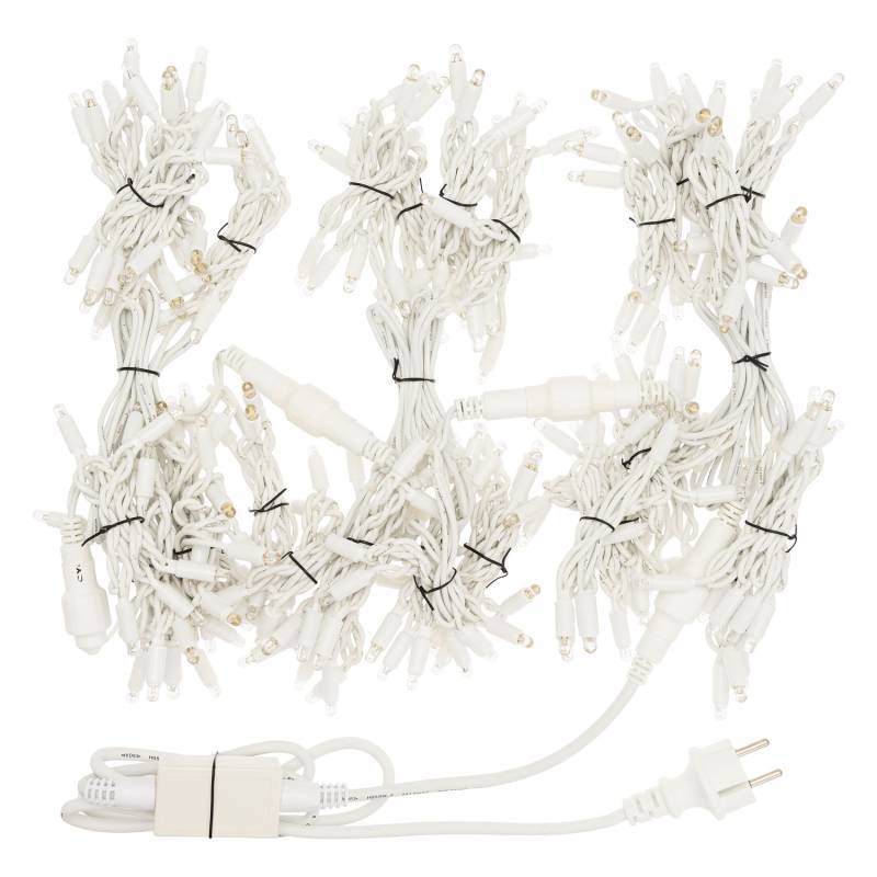 Lotti - Guirlande stalactite 3M H90cm 228 LED blanc chaud scintillant câble blanc IP67 raccordable professionnel 230V extérieur Lotti - Imagen 4