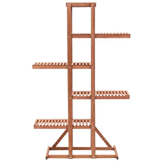 Étagère à Plantes Verticale en Bois de Cèdre Massif pour Balcon et Terrasse Brun 139 cm – ComfortXL Outdoor Living - Image 2