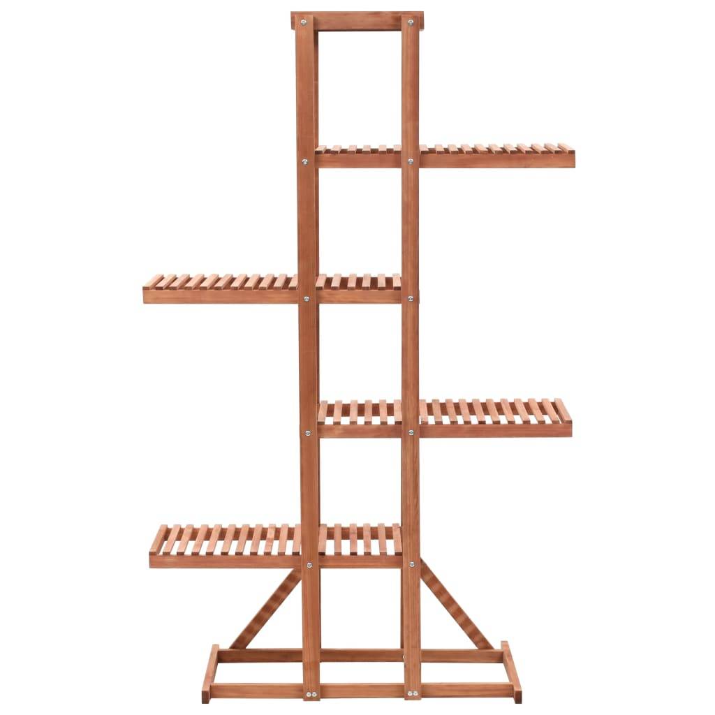 Étagère à Plantes Verticale en Bois de Cèdre Massif pour Balcon et Terrasse Brun 139 cm – ComfortXL Outdoor Living - Image 2