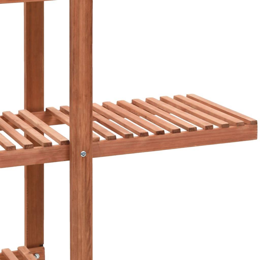 Étagère à Plantes Verticale en Bois de Cèdre Massif pour Balcon et Terrasse Brun 139 cm – ComfortXL Outdoor Living - Image 4