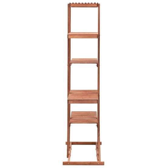 Étagère à Plantes Verticale en Bois de Cèdre Massif pour Balcon et Terrasse Brun 139 cm – ComfortXL Outdoor Living - Image 3
