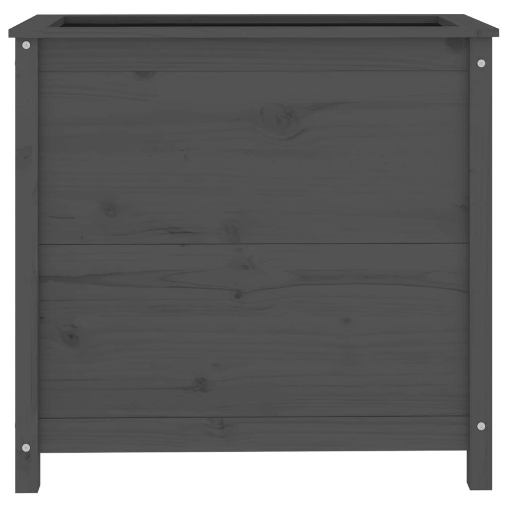 Maison Chic - Jardinière, Bac à fleurs, Pot de fleurs gris 82,5x40x78 cm bois massif de pin - Imagen 4