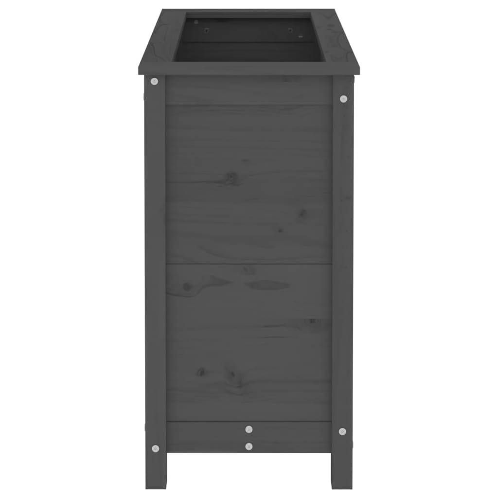 Maison Chic - Jardinière, Bac à fleurs, Pot de fleurs gris 82,5x40x78 cm bois massif de pin - Imagen 5