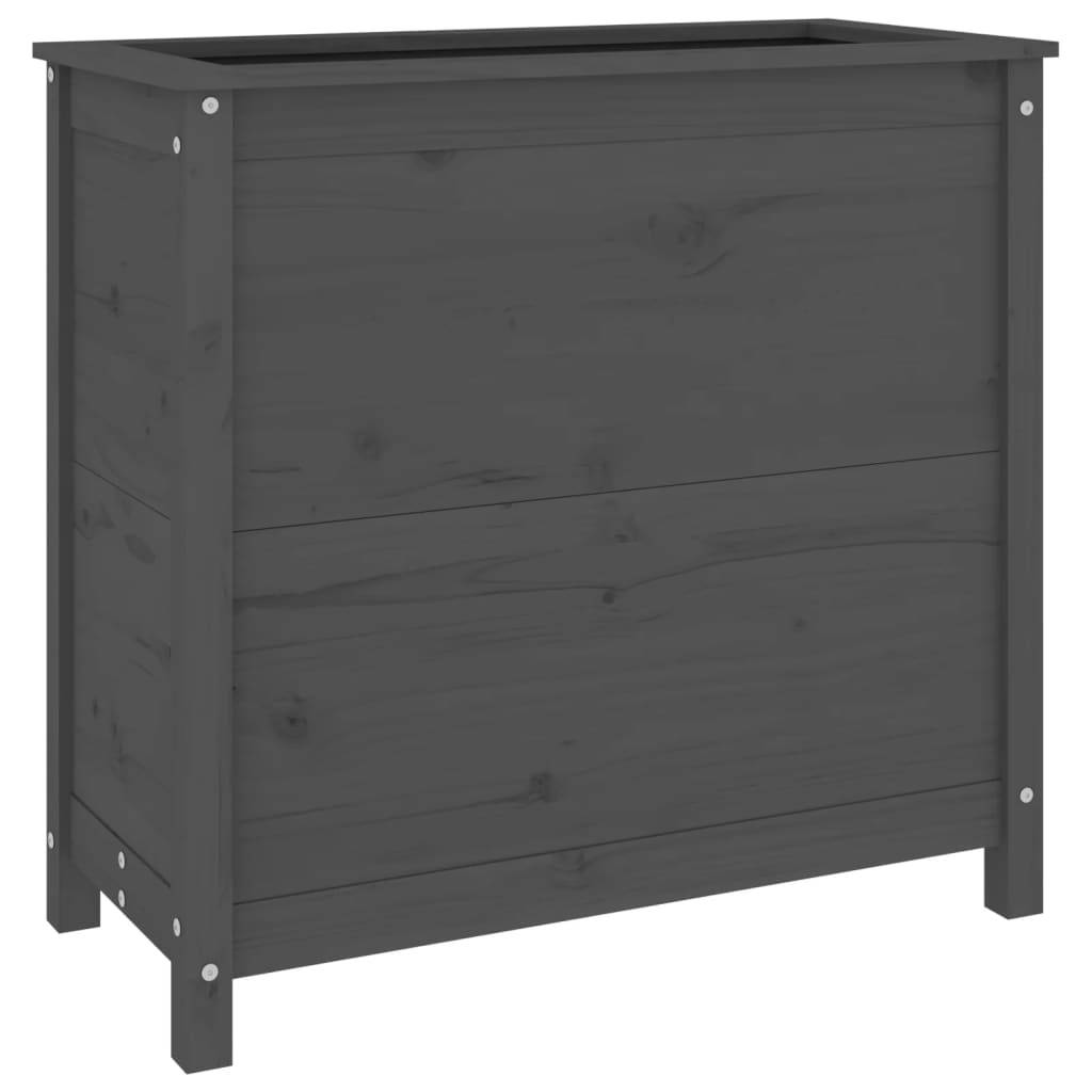 Maison Chic - Jardinière, Bac à fleurs, Pot de fleurs gris 82,5x40x78 cm bois massif de pin - Imagen 1