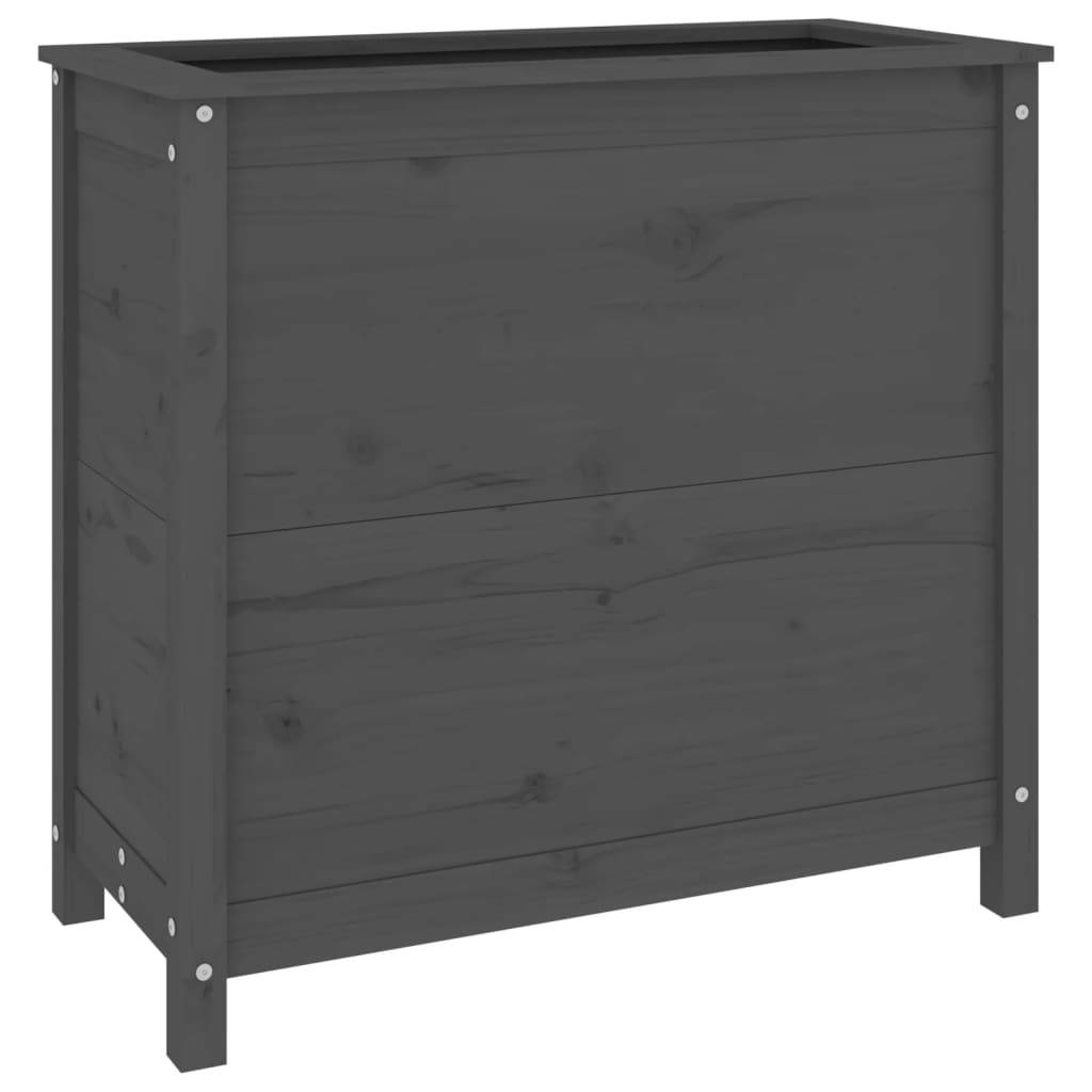Maison Chic - Jardinière, Bac à fleurs, Pot de fleurs gris 82,5x40x78 cm bois massif de pin - Imagen 6