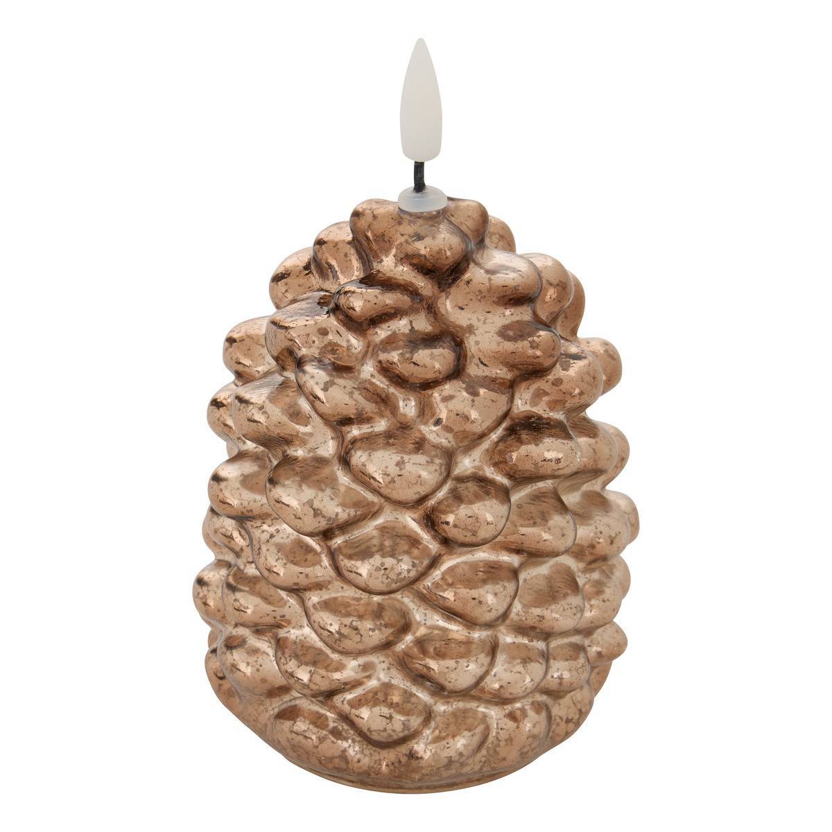 Feeric Christmas - Bougie LED en verre pomme de pin H. 15 cm - Feeric Lights & Christmas - Image 2