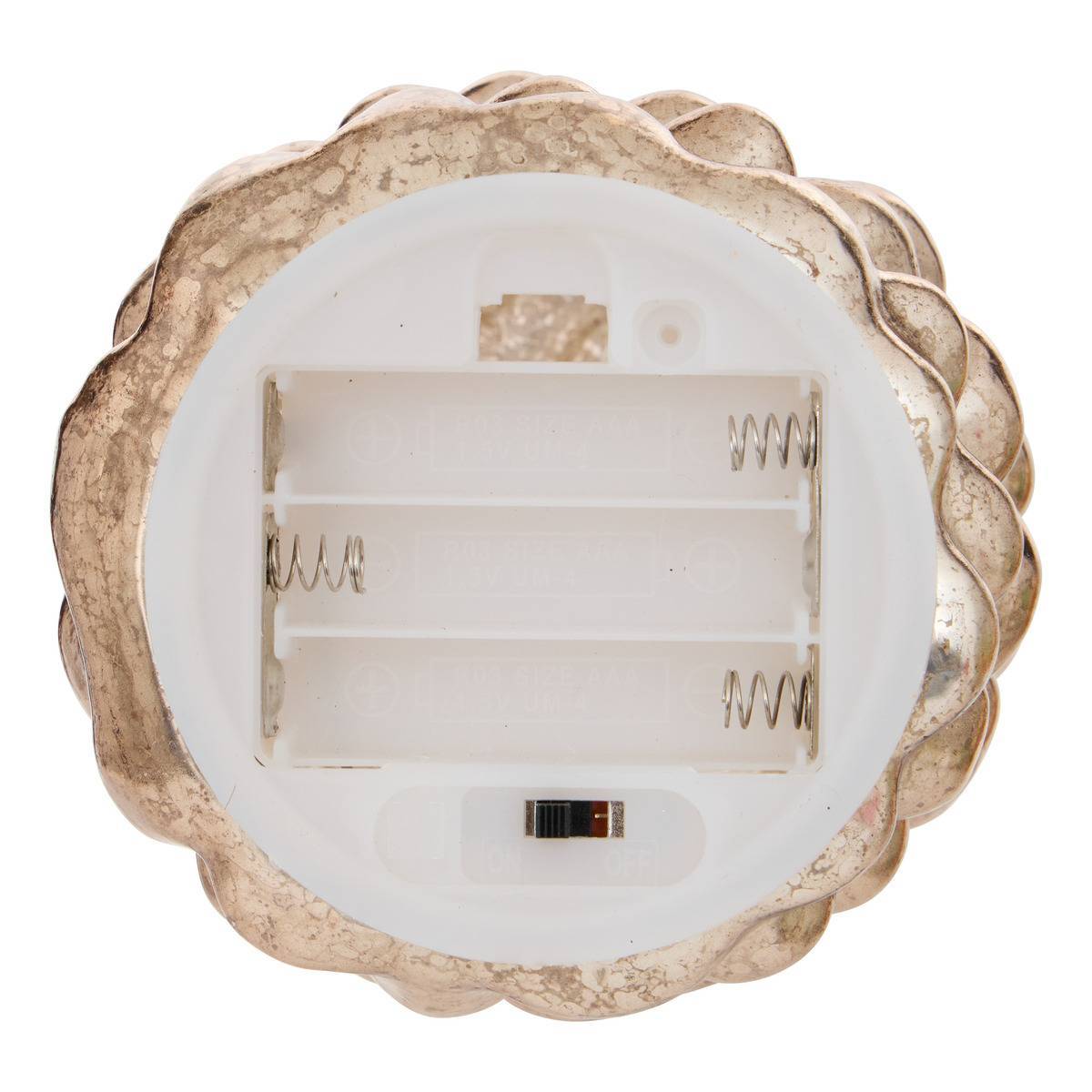 Feeric Christmas - Bougie LED en verre pomme de pin H. 15 cm - Feeric Lights & Christmas - Image 5