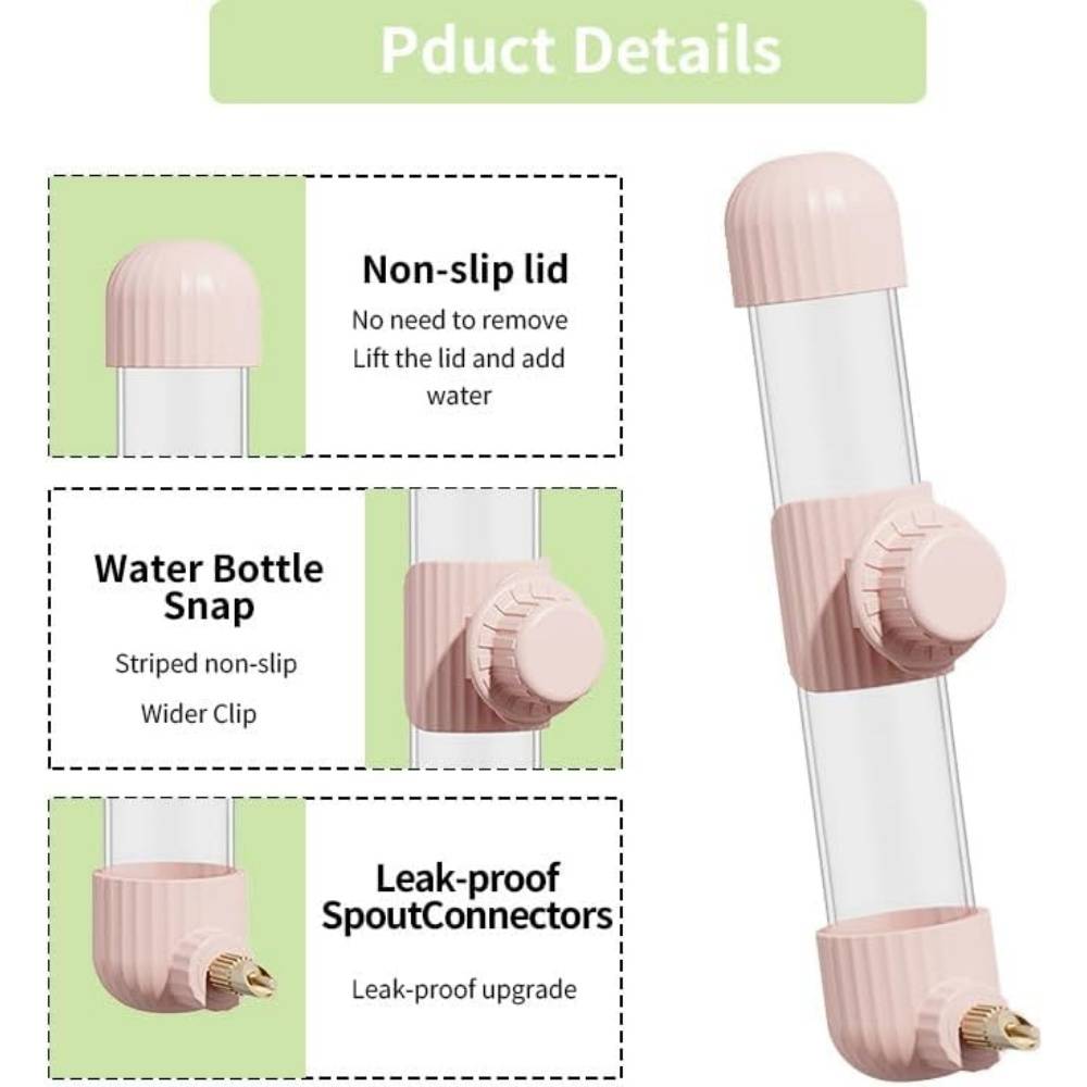 DtopbuyAge - Distributeur D'eau Automatique Rose 280 Ml Pour Oiseaux DtopbuyAge - Image 3