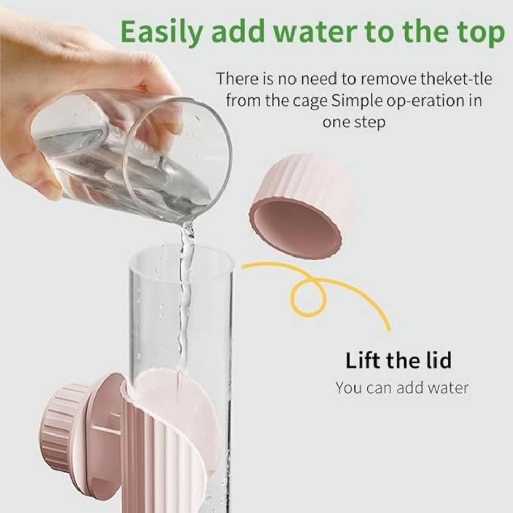 DtopbuyAge - Distributeur D'eau Automatique Rose 280 Ml Pour Oiseaux DtopbuyAge - Image 5