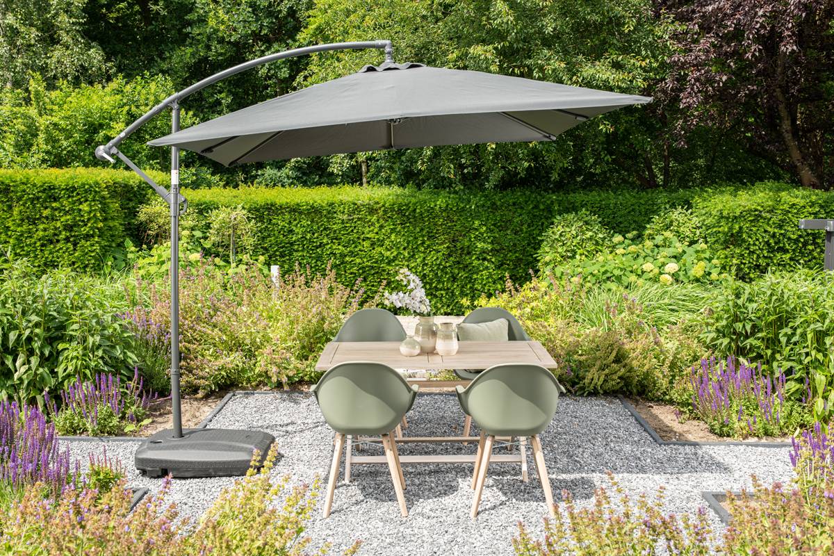 Garden Impressions - Parasol Corfu - 250 x 250 - gris foncé - Garden Impressions - Imagen 3