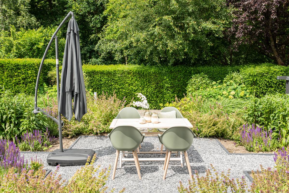 Garden Impressions - Parasol Corfu - 250 x 250 - gris foncé - Garden Impressions - Imagen 5