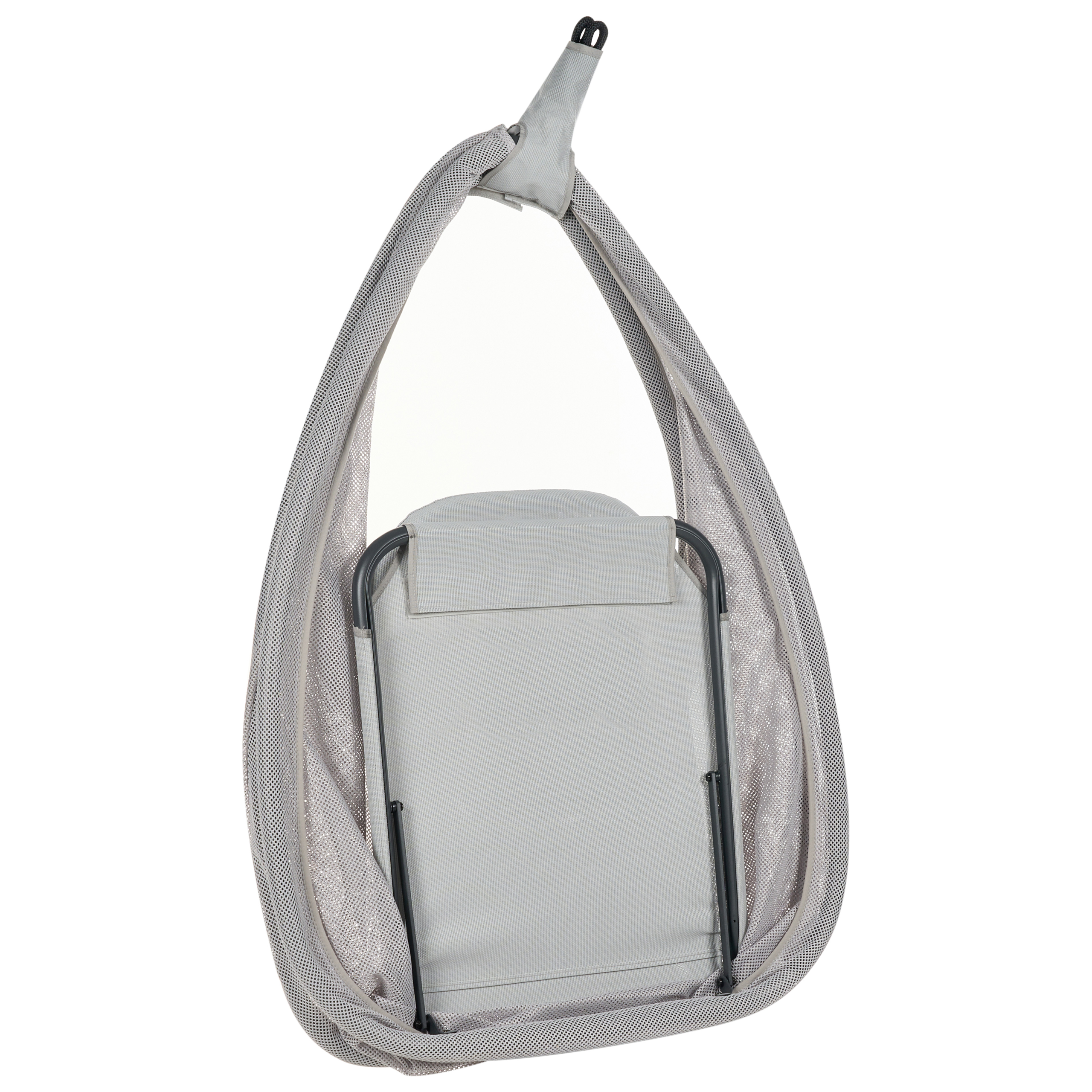 Beliani - Chaise porte-à-faux Tissu maillé Gris clair AVEGNO - 98x136x195- Beliani - Image 7