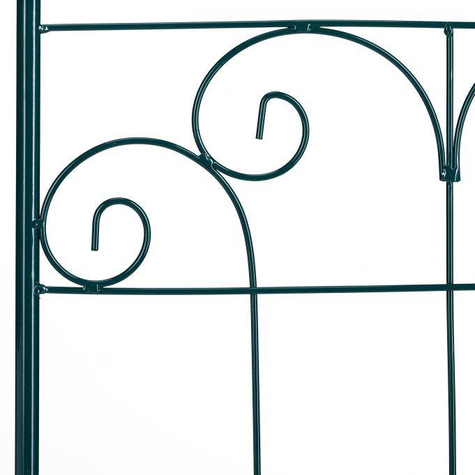 Helloshop26 - Treillis clôture plante grimpante arche jardin fer set de 2 vert - Imagen 4