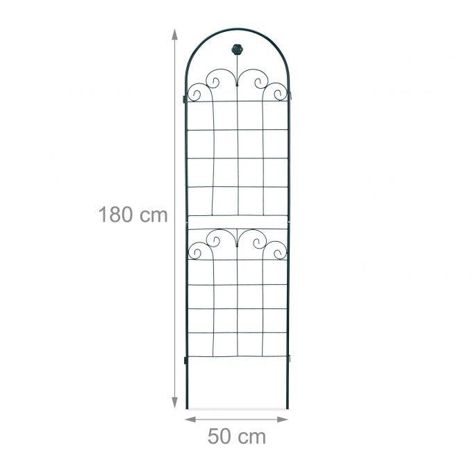 Helloshop26 - Treillis clôture plante grimpante arche jardin fer set de 2 vert - Imagen 2