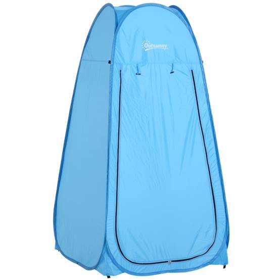 Tente de douche polyester bleu 100 x 100 x 185 cm - PANGIVO - Image 2