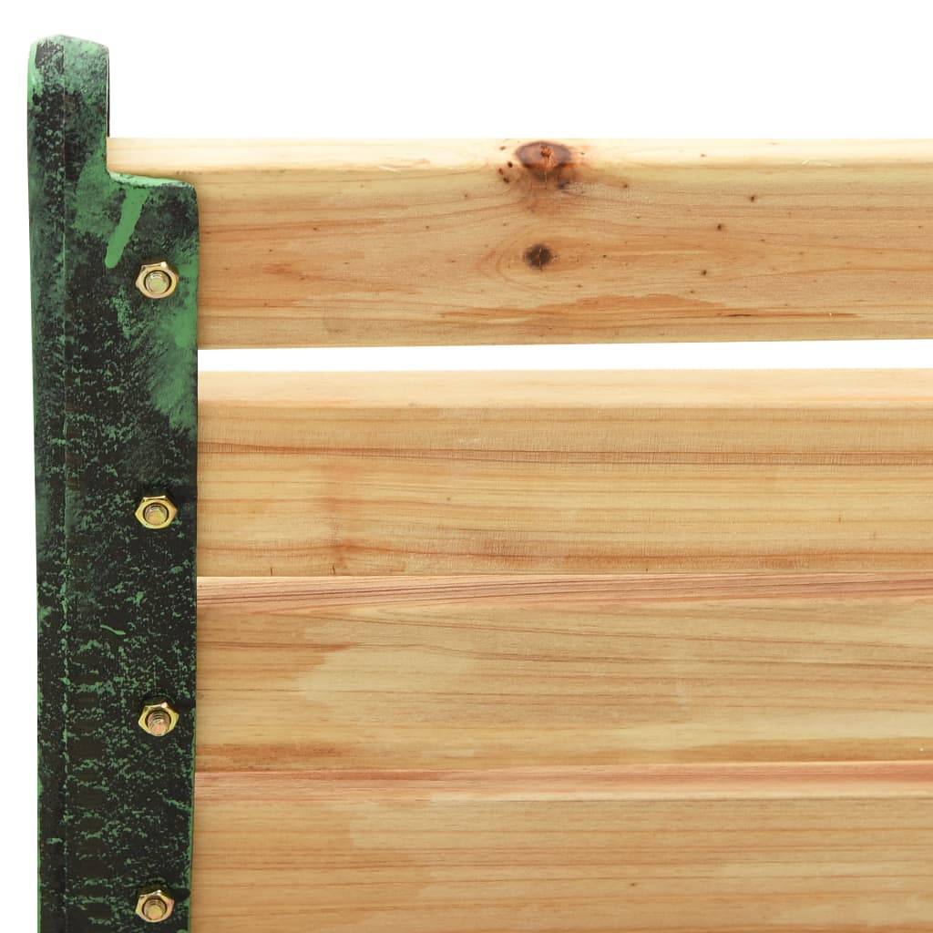 Helloshop26 - Banc de jardin meuble de patio d'extérieur terrasse 116 cm fonte et bois massif de sapin - Imagen 5