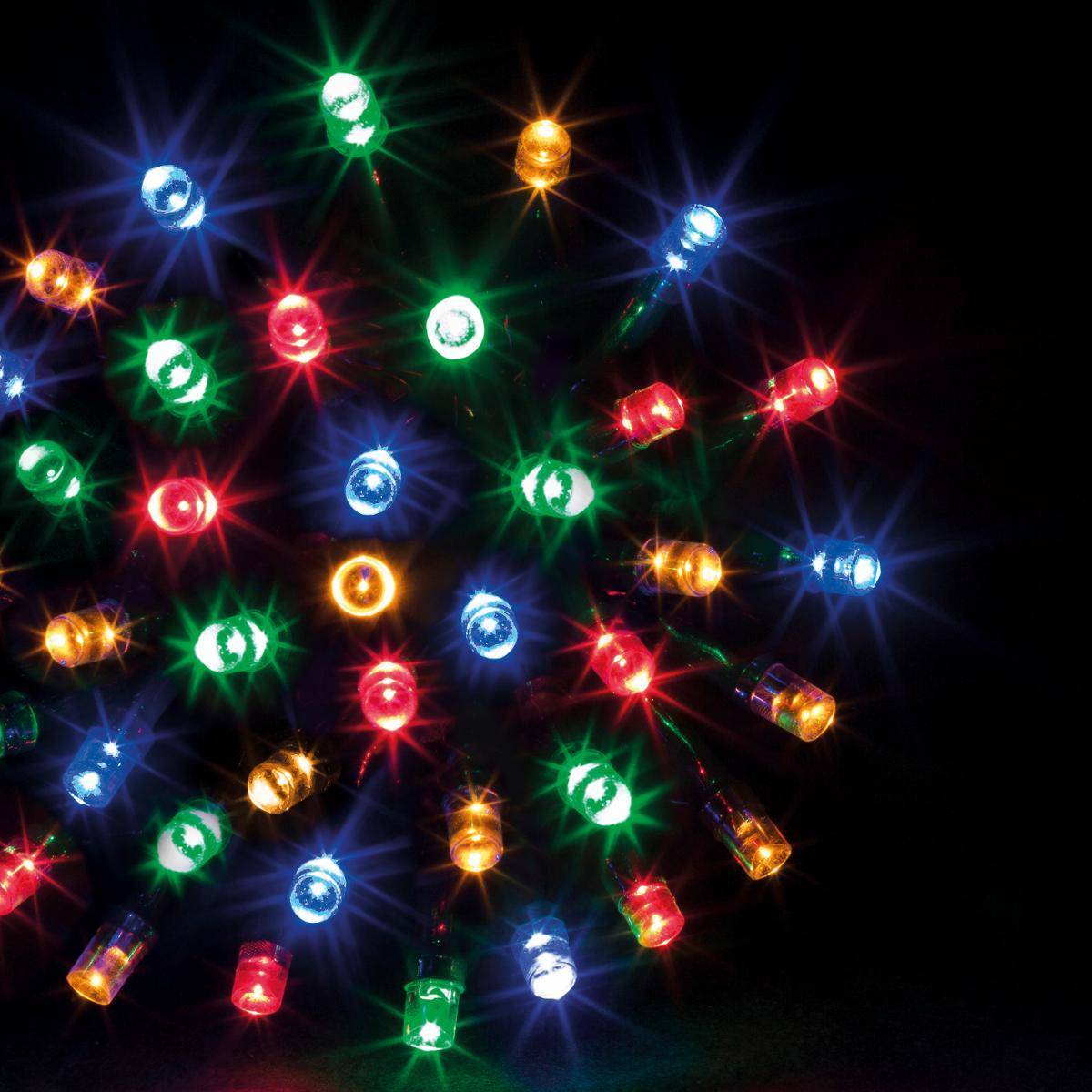 Fééric Lights & Christmas - Guirlande lumineuse 200 LED 20m avec timer extérieur multicolore fil vert FEERIC LIGHTS & CHRISTMAS - Imagen 2