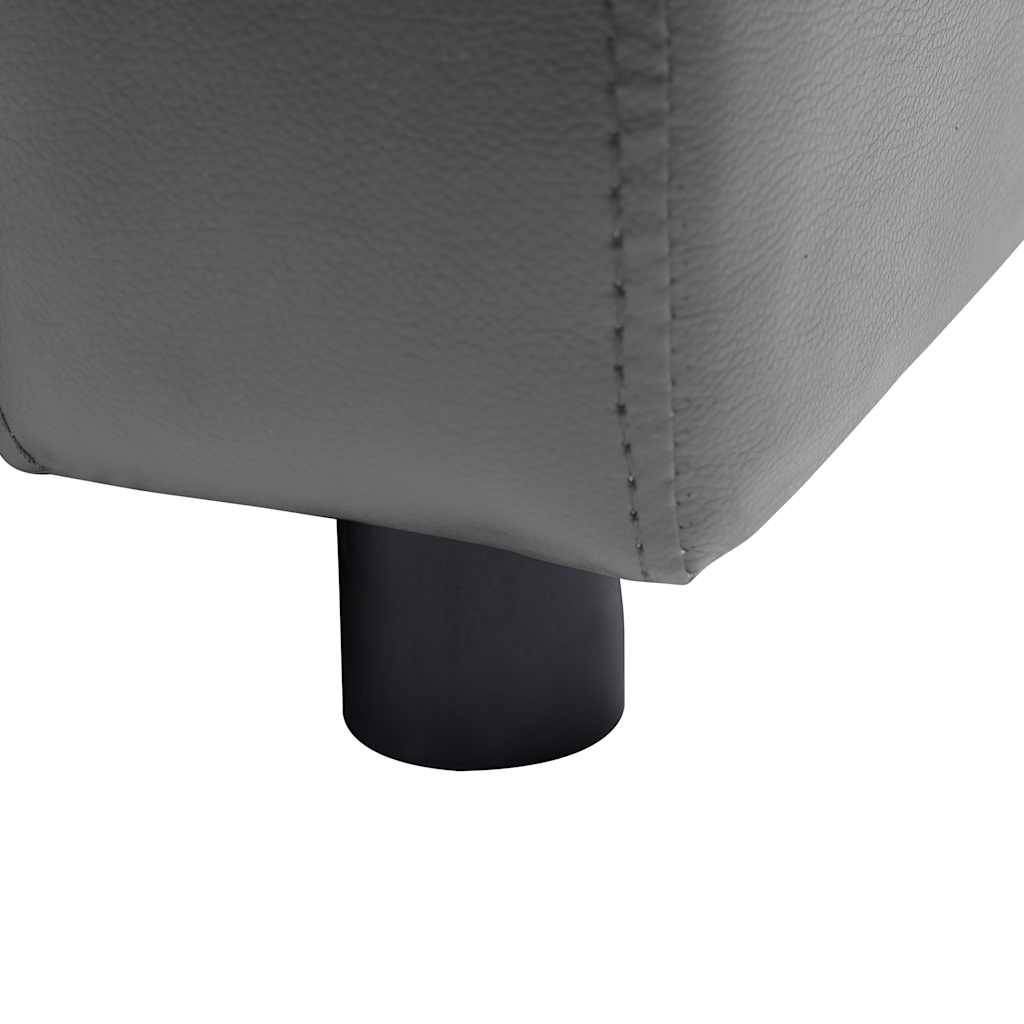 Canapé chien similicuir robuste et lavable pour intérieur Gris 80x50x40 cm – ComfortXL Pet Living - Image 8