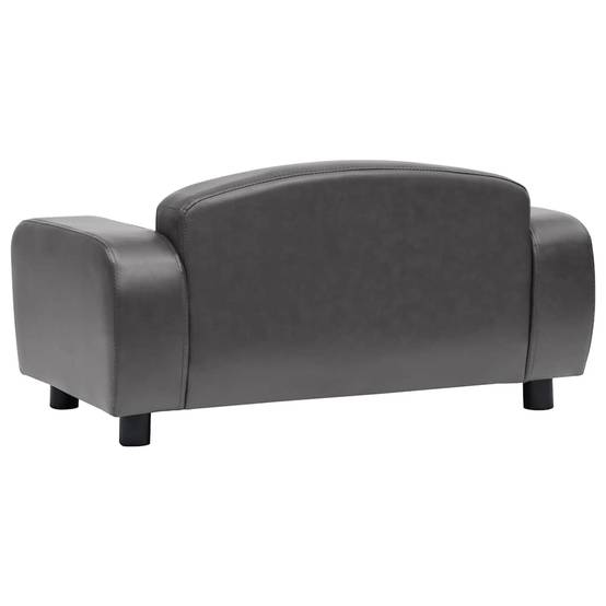 Canapé chien similicuir robuste et lavable pour intérieur Gris 80x50x40 cm – ComfortXL Pet Living - Image 6