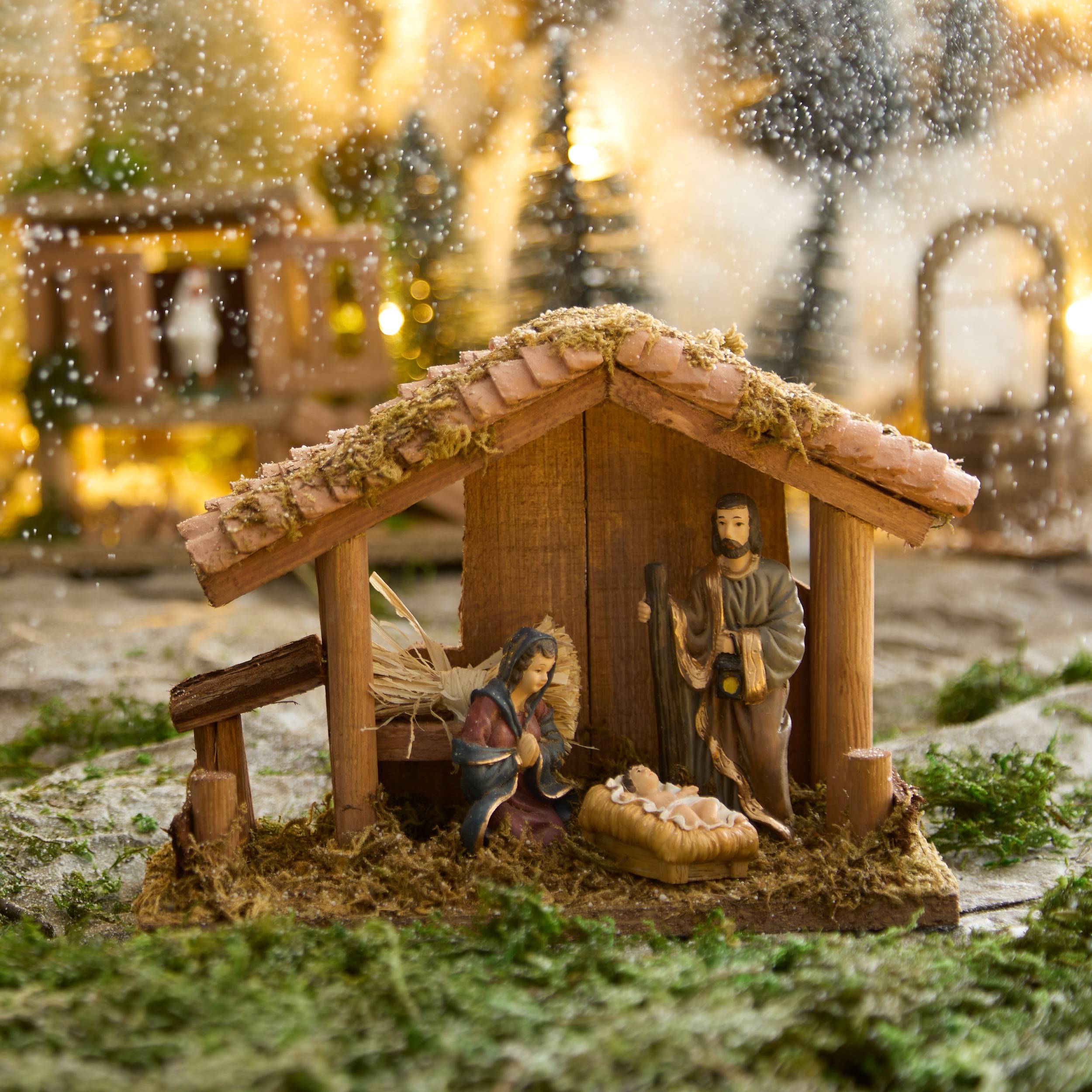 Feeric Christmas - Crèche de Noël Novea 3 santons 20 x 15 cm - Feeric Lights & Christmas - Image 1