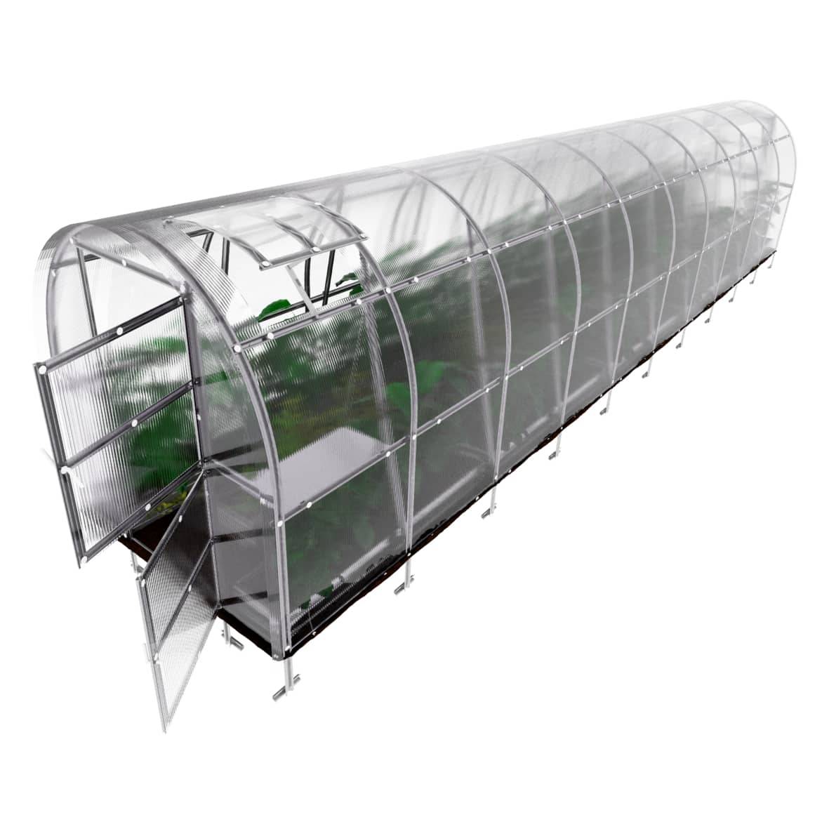 KLASIKA GREENHOUSES - Serre KLASIKA SLIM 2 x 10 m (20 m²) , 6 mm avec revêtement en polycarbonate - Image 4