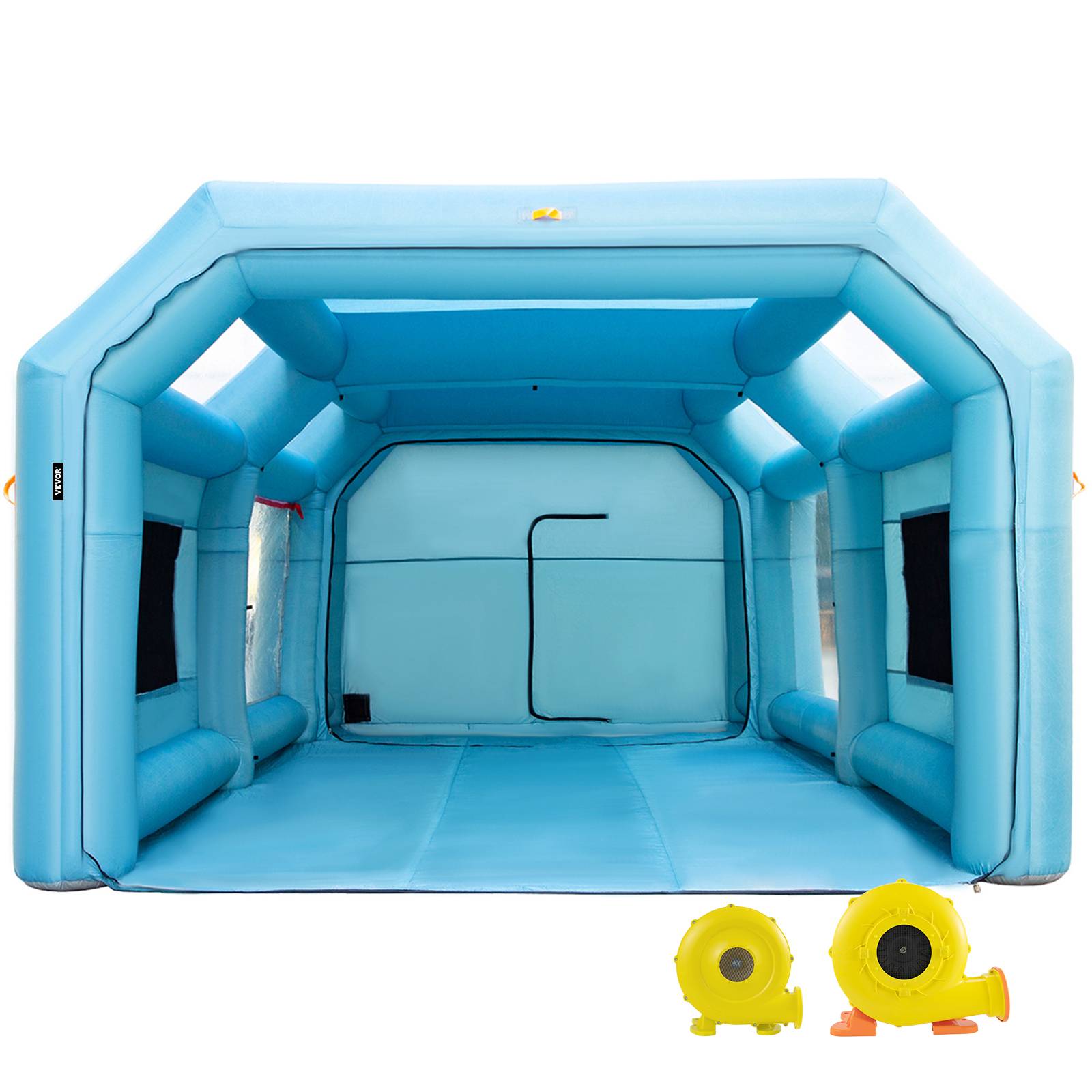 Vevor - VEVOR Cabine peinture gonflable 7x4x2.5m, Oxford, 2 souffleurs, filtration, station de travail automobile. - Image 1