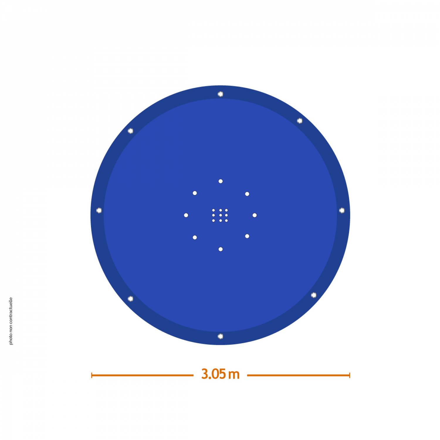 Linxor - Bâche de protection réversible 4 saisons pour piscine hors sol - Ronde 3,05 m - 150 gsm - Bleu et gris - Linxor - Imagen 2