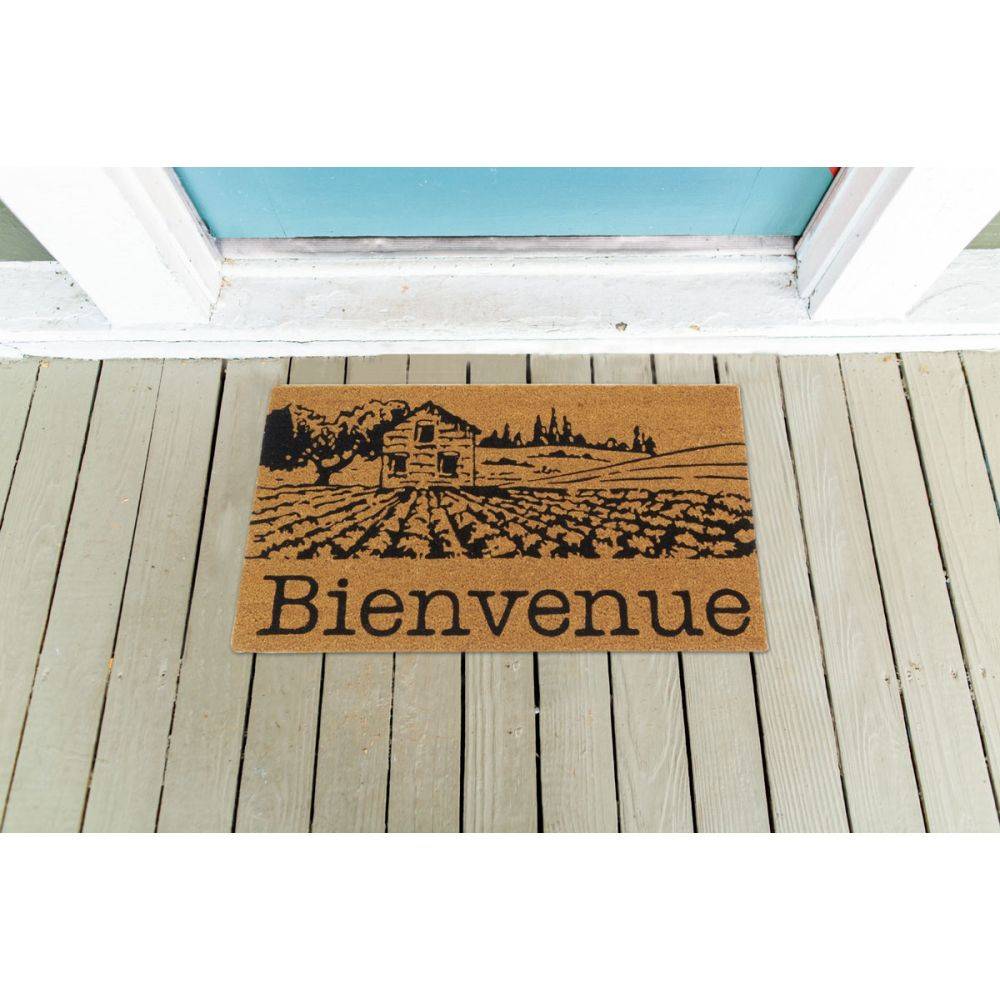 Aubry Gaspard - Paillasson coco intérieur extérieur 75 x 45 cm Village de Provence bienvenue - Imagen 2