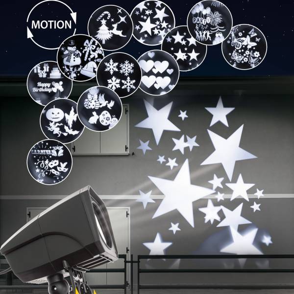 Lotti - Projecteur de fête 12 images animées blanc froid 24V extérieur et intérieur Lotti - Imagen 1