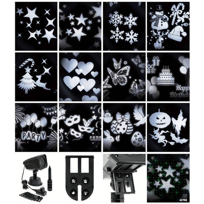 Lotti - Projecteur de fête 12 images animées blanc froid 24V extérieur et intérieur Lotti - Imagen 3