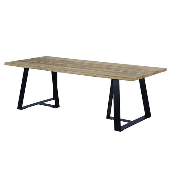 Table métal anthracite et teck recyclé 300 x 110 cm Orsay - Gecko Jardin - Imagen 2