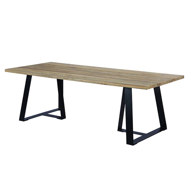 Table métal anthracite et teck recyclé 300 x 110 cm Orsay - Gecko Jardin - Imagen 2