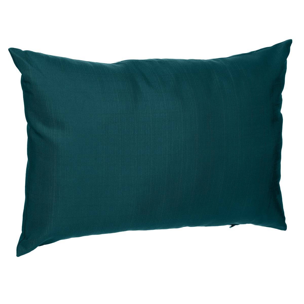 Hesperide - Coussin déco d'extérieur "Korai" bleu canard 30x50cm en polyester Hespéride