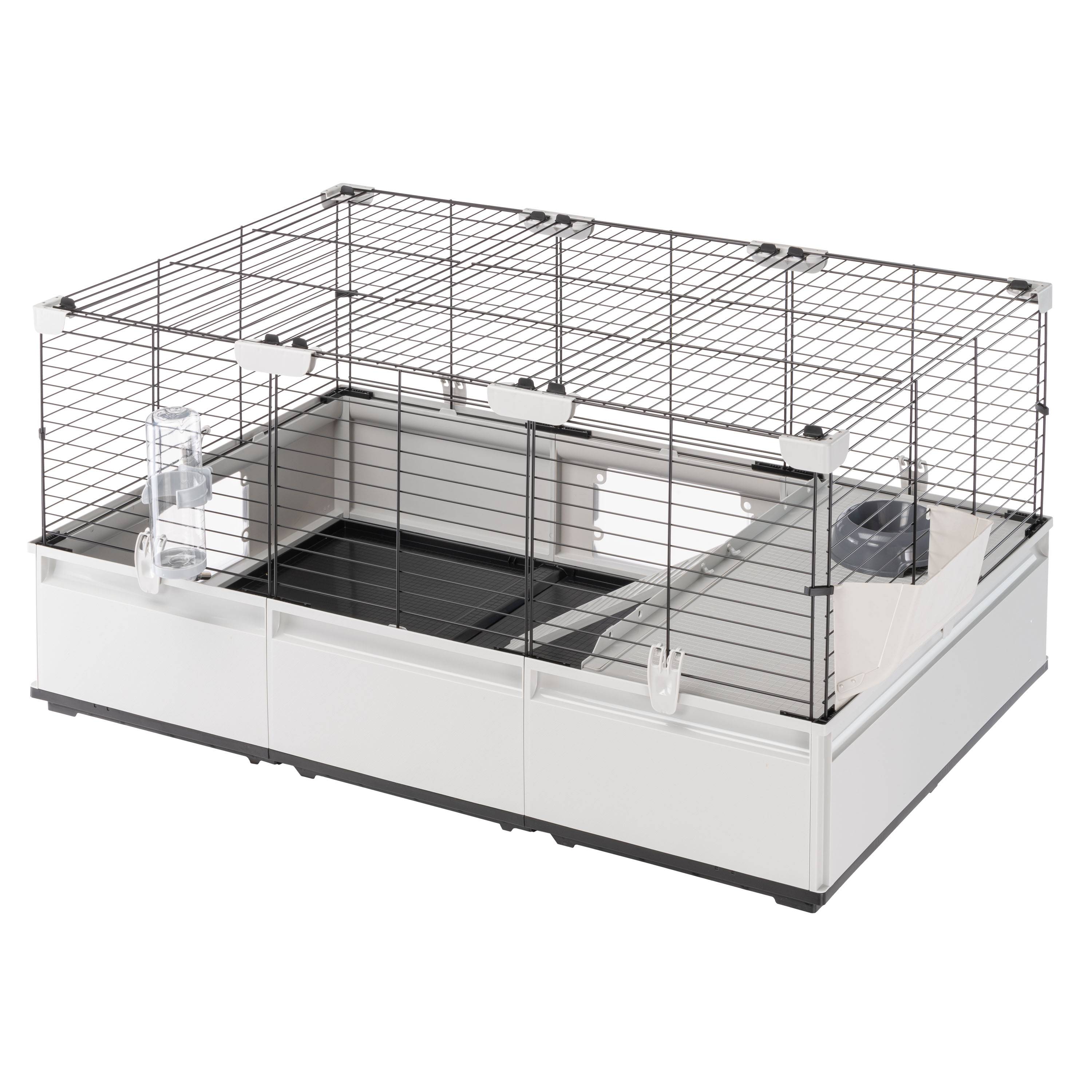 Ferplast - Ferplast Cage pour lapins, Cage pour cochons d'Inde,cobayes, cage à lapin, MODULAR 2, Extensible, Cage à Lapin, Accessoires inclus, Facile à nettoyer, - Image 9