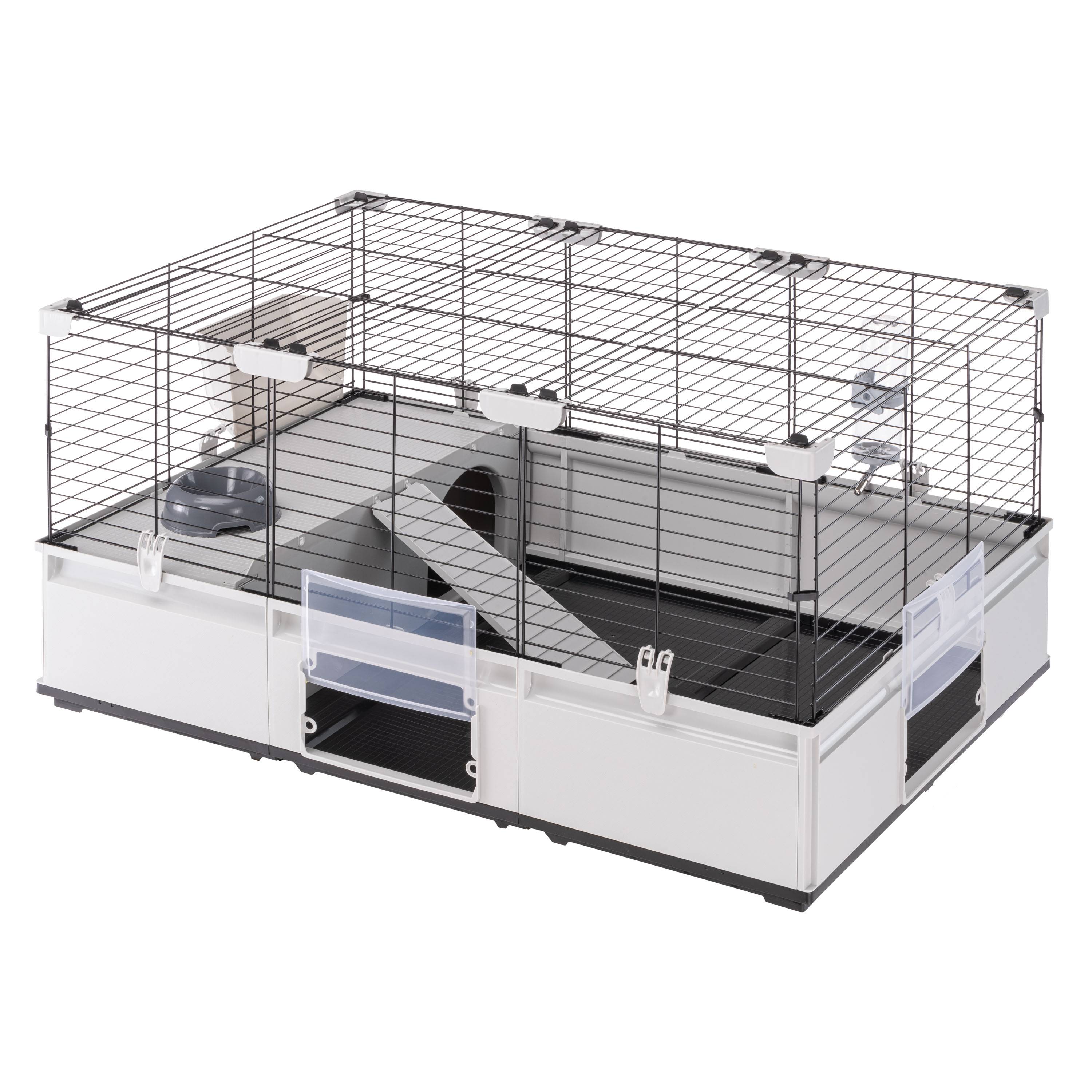 Ferplast - Ferplast Cage pour lapins, Cage pour cochons d'Inde,cobayes, cage à lapin, MODULAR 2, Extensible, Cage à Lapin, Accessoires inclus, Facile à nettoyer, - Image 8