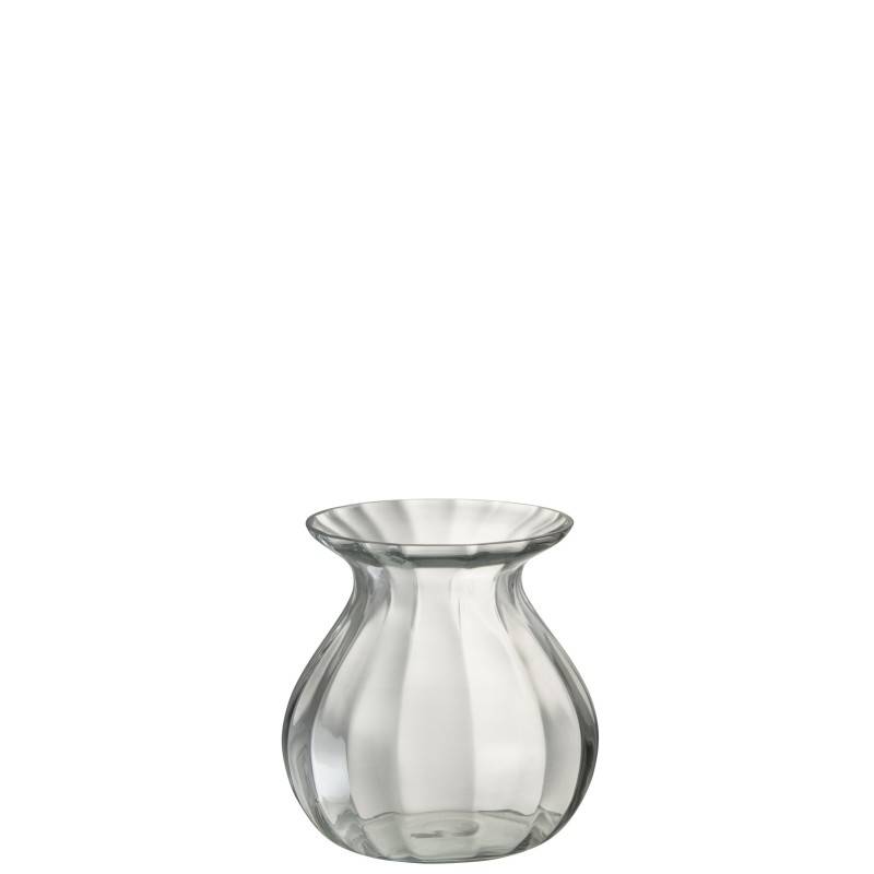 J-Line - Vase en verre transparent 18x18x20 cm - J-Line - Image 2