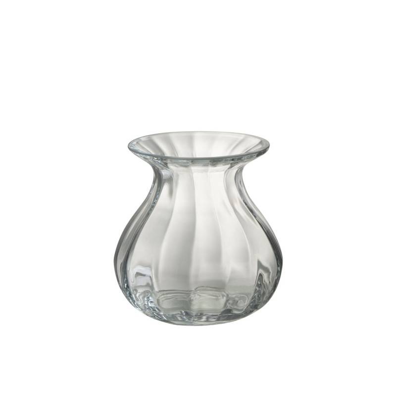 J-Line - Vase en verre transparent 18x18x20 cm - J-Line - Image 1