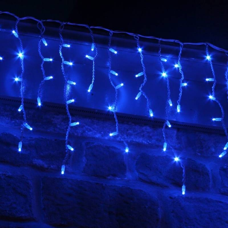 Lotti - Guirlande stalactite 3M H 50CM 114 LED bleue flash raccordable 230V IP67 Lotti - Imagen 1
